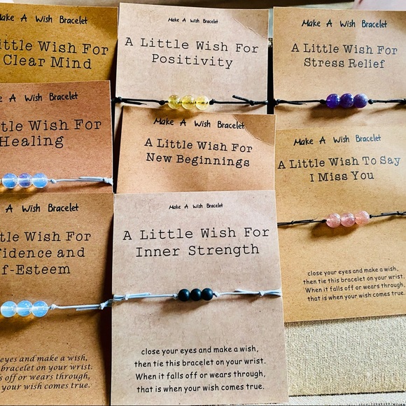 Bracelet Emotional Healing Inspirational Stone bracelet w card - Picture 9 of 10